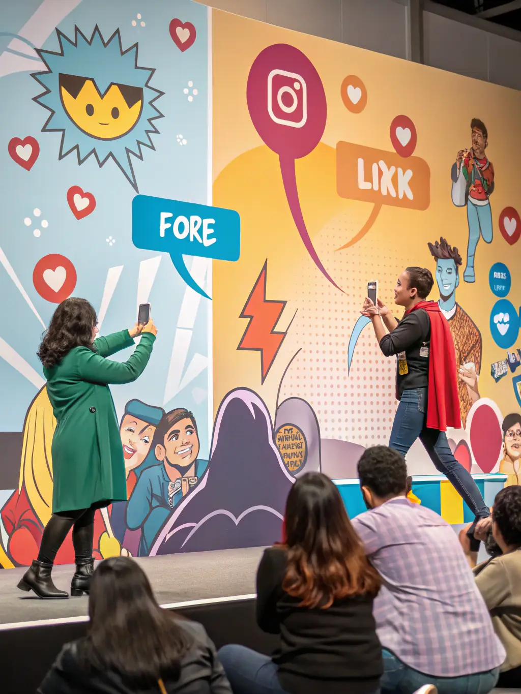 A dynamic advertising campaign visual with engaging content, showcasing the strategic approach to reaching target audiences on various platforms, for Evian Solutions.